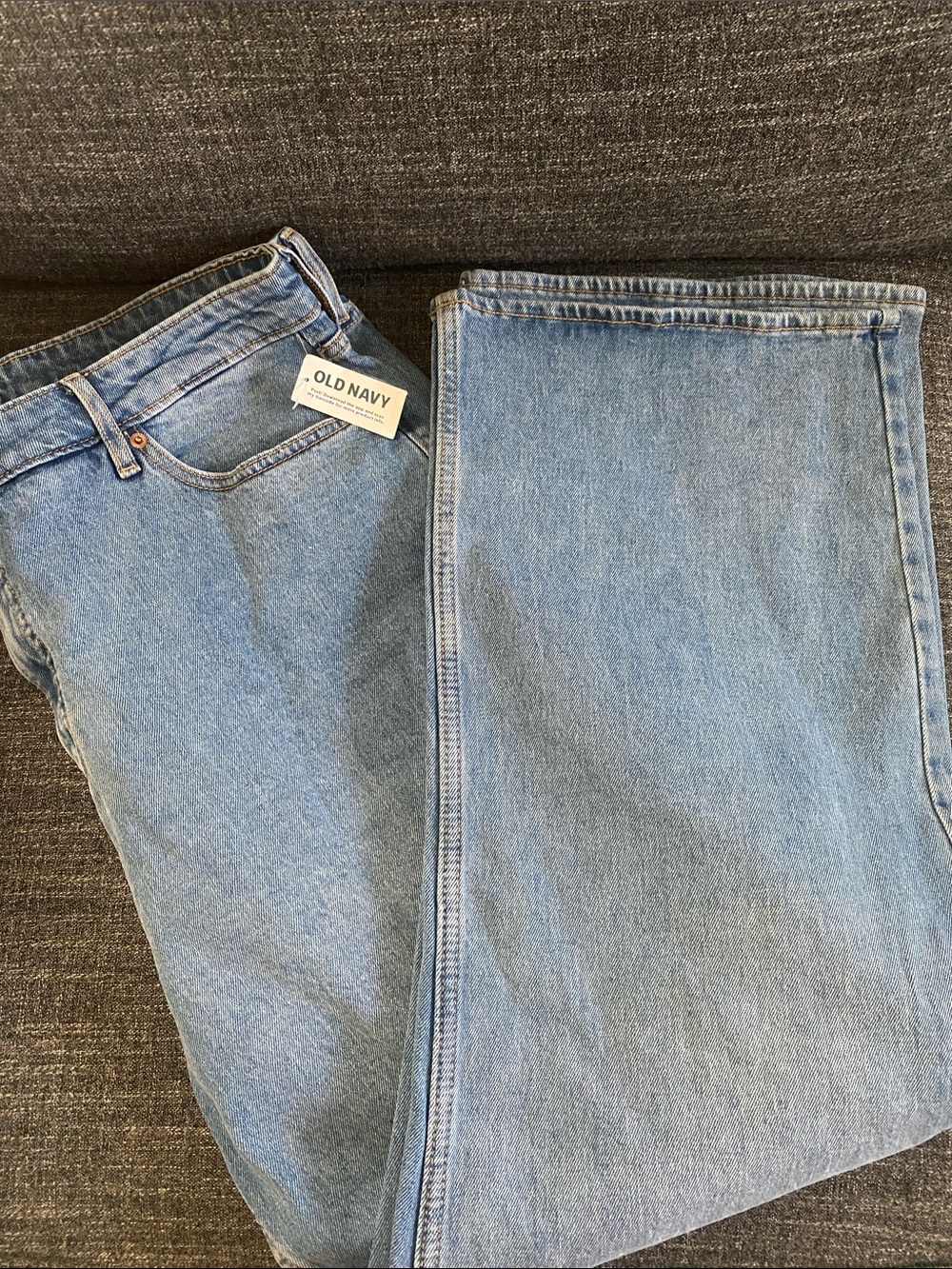 NWT Old Navy Extra High Rise Eide Leg Secret Smooth Pockets Medium Blue 18 - Picture 6 of 13